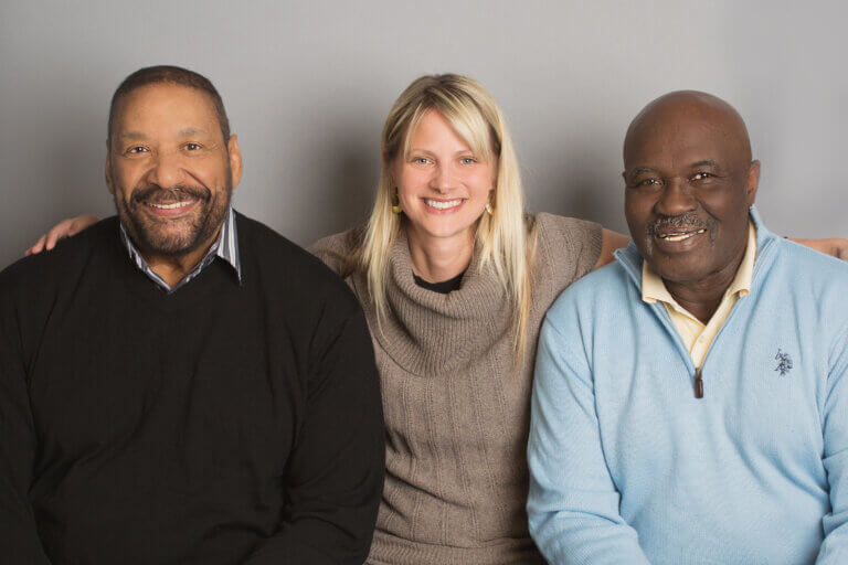 Jim Marshall, Beth Holger, and Oscar Reed